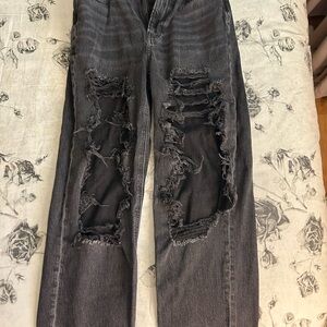 American Eagle Outfitters Black Straight Leg Jeans